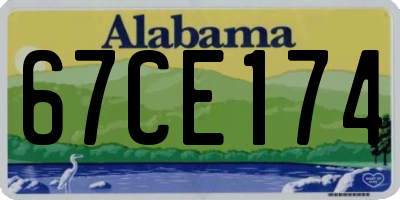 AL license plate 67CE174