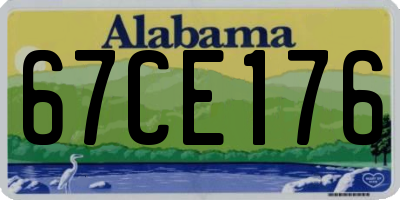 AL license plate 67CE176