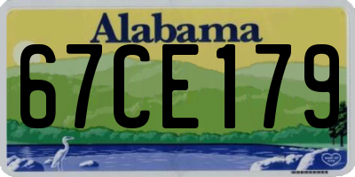 AL license plate 67CE179