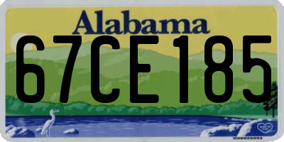 AL license plate 67CE185