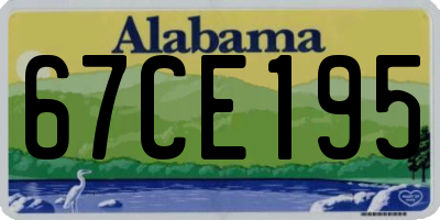 AL license plate 67CE195