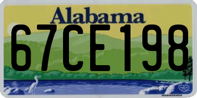 AL license plate 67CE198