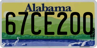 AL license plate 67CE200