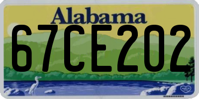 AL license plate 67CE202