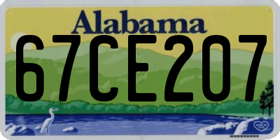 AL license plate 67CE207