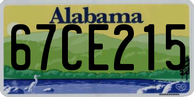 AL license plate 67CE215