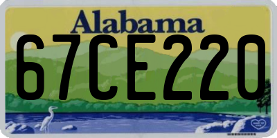AL license plate 67CE220