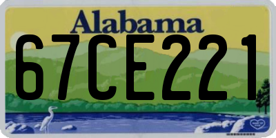 AL license plate 67CE221