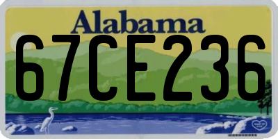 AL license plate 67CE236
