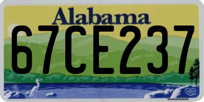AL license plate 67CE237