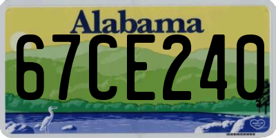 AL license plate 67CE240