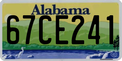 AL license plate 67CE241