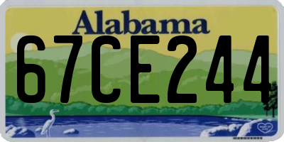 AL license plate 67CE244