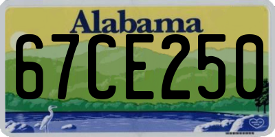 AL license plate 67CE250