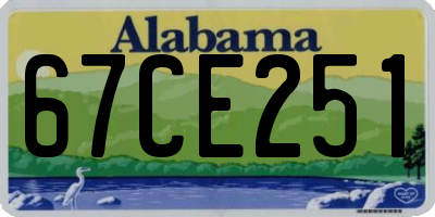 AL license plate 67CE251