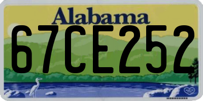 AL license plate 67CE252