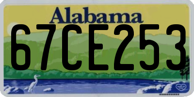 AL license plate 67CE253