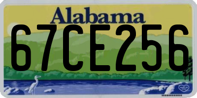 AL license plate 67CE256