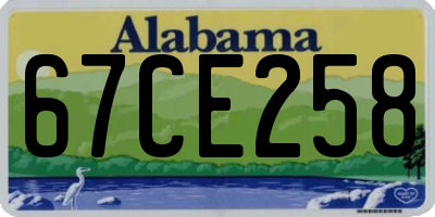 AL license plate 67CE258