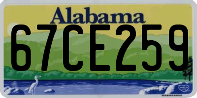 AL license plate 67CE259