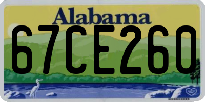AL license plate 67CE260