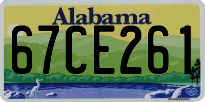 AL license plate 67CE261