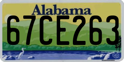 AL license plate 67CE263