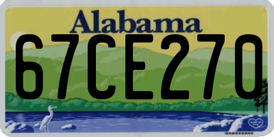 AL license plate 67CE270