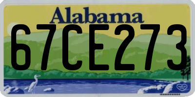 AL license plate 67CE273