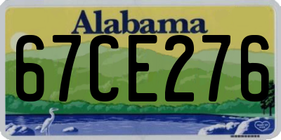 AL license plate 67CE276
