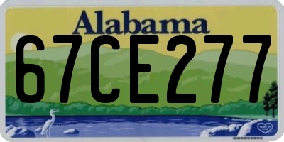 AL license plate 67CE277