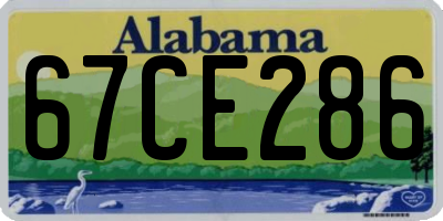 AL license plate 67CE286