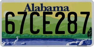 AL license plate 67CE287