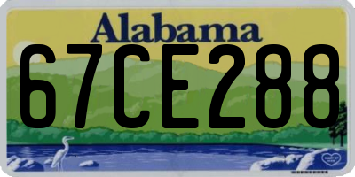 AL license plate 67CE288