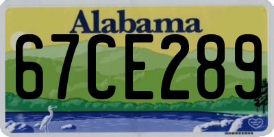AL license plate 67CE289