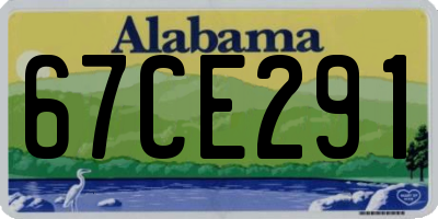 AL license plate 67CE291