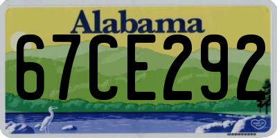 AL license plate 67CE292