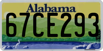 AL license plate 67CE293
