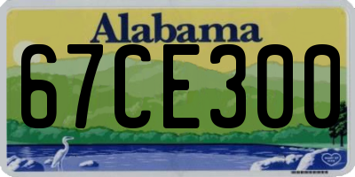 AL license plate 67CE300