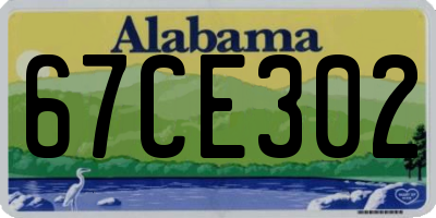 AL license plate 67CE302