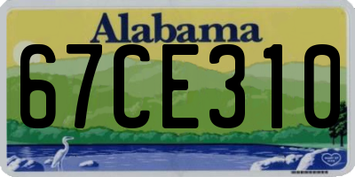 AL license plate 67CE310
