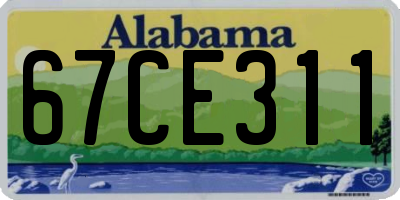 AL license plate 67CE311