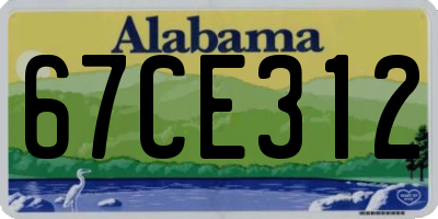 AL license plate 67CE312
