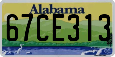 AL license plate 67CE313