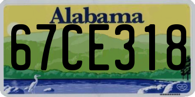 AL license plate 67CE318