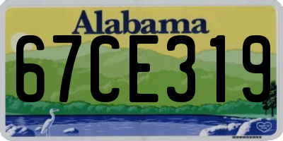 AL license plate 67CE319