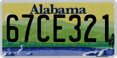 AL license plate 67CE321