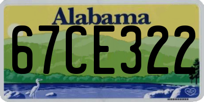 AL license plate 67CE322