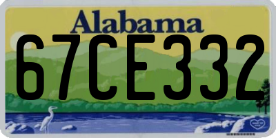 AL license plate 67CE332