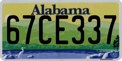 AL license plate 67CE337